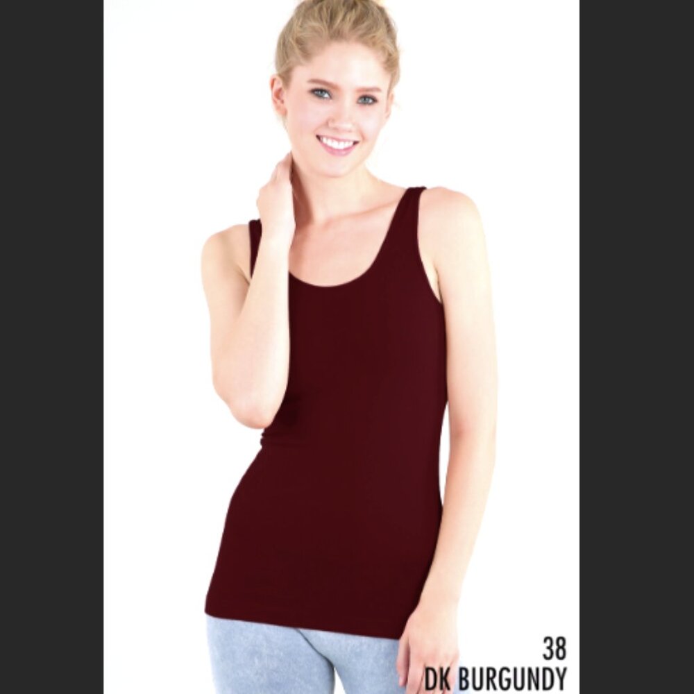 NEW Nikibiki Wide Strap Tank Top In Dark Burgundy One Size